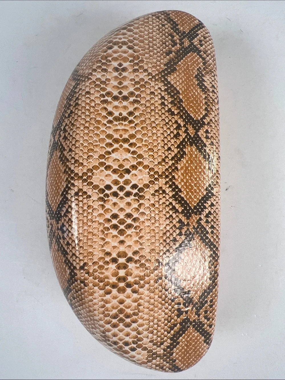 Snake-Print Hard Shell Reptile Habitat Accessory Case — Brown